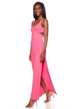 Susana Monaco Size Large Watermelon Side Cut Out Maxi Dress NWT